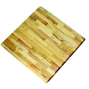 900mm Square Timber Rubberwood Table Top Bullnose - Natural